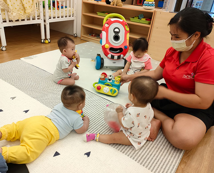 Parents reviewing childcare shortlist options